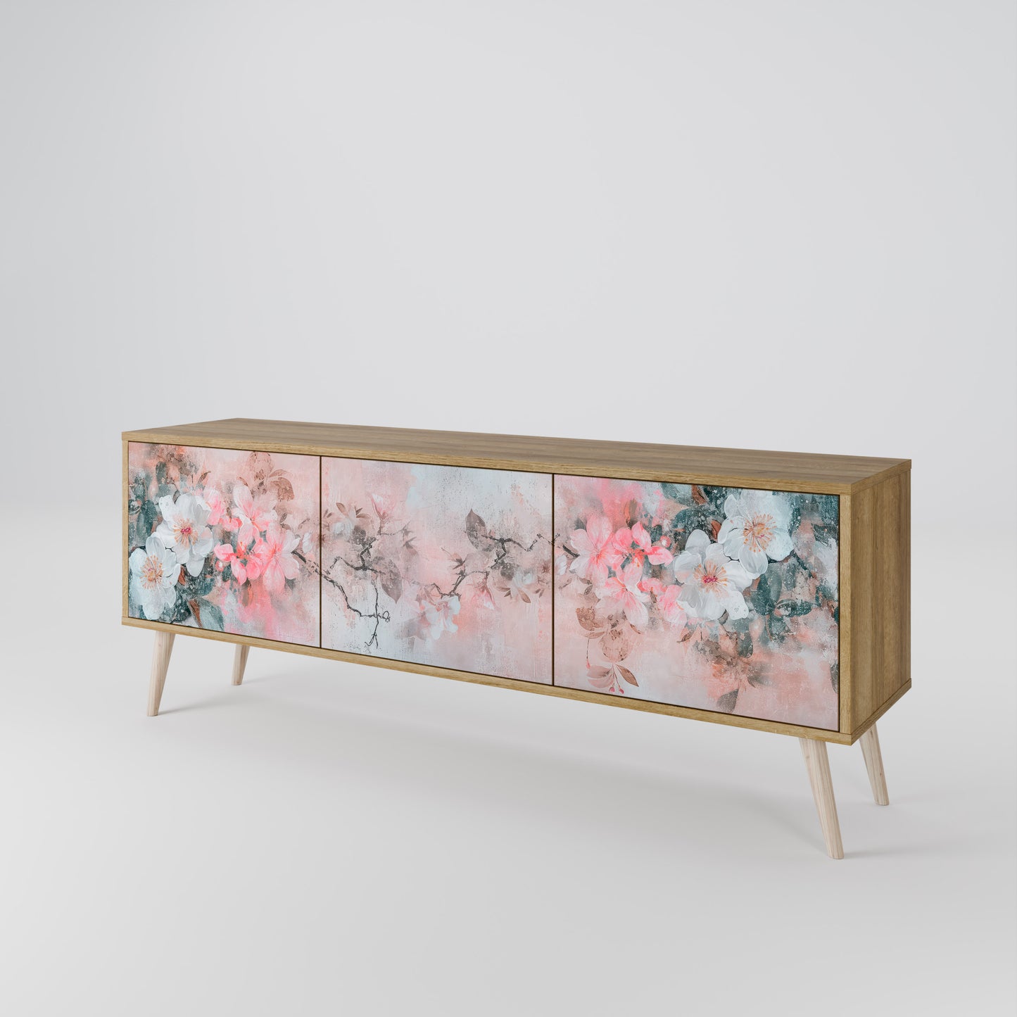 CHERRY BLOSSOM Mobile TV a 3 Ante in Effetto Rovere