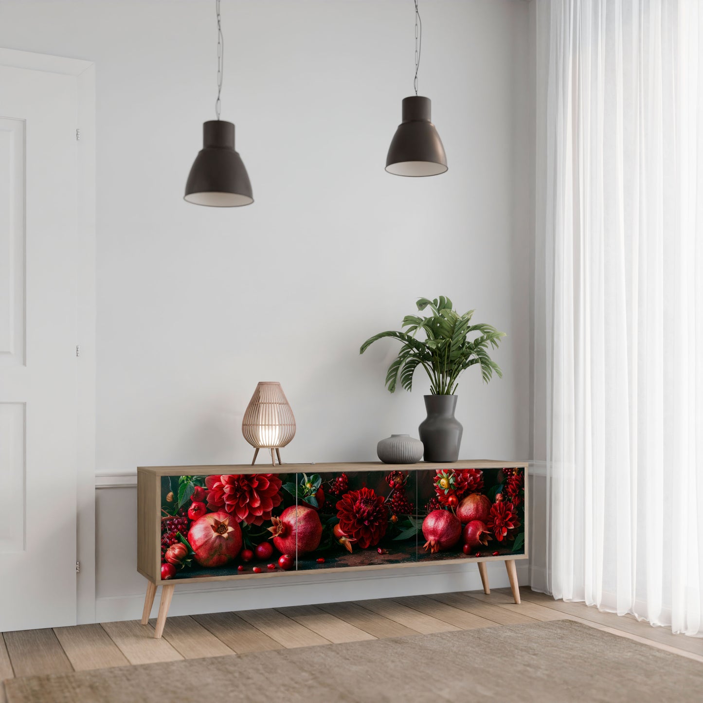 DAHLIAS AND POMEGRANATES Mobile TV a 3 Ante in Effetto Rovere
