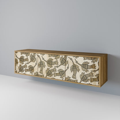 Mobile TV ALMONDINE SONGBIRD a 3 ante in effetto rovere