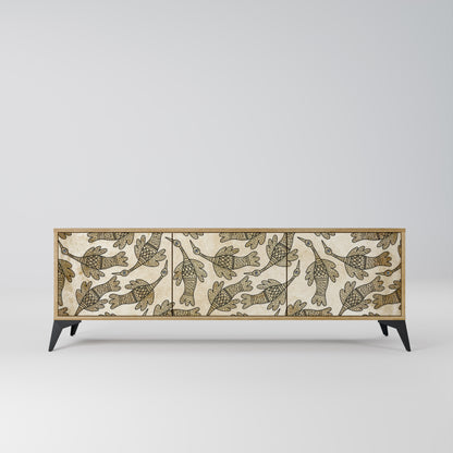 Mobile TV ALMONDINE SONGBIRD a 3 ante in effetto rovere