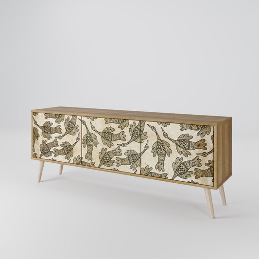 Mobile TV ALMONDINE SONGBIRD a 3 ante in effetto rovere