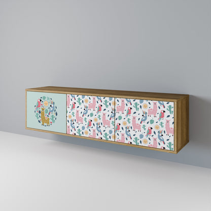 COLORFUL ALPACAS Mobile TV a 3 Ante in Effetto Rovere