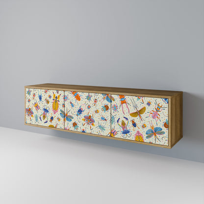 COLORFUL INSECTS Mobile TV a 3 Ante in Effetto Rovere