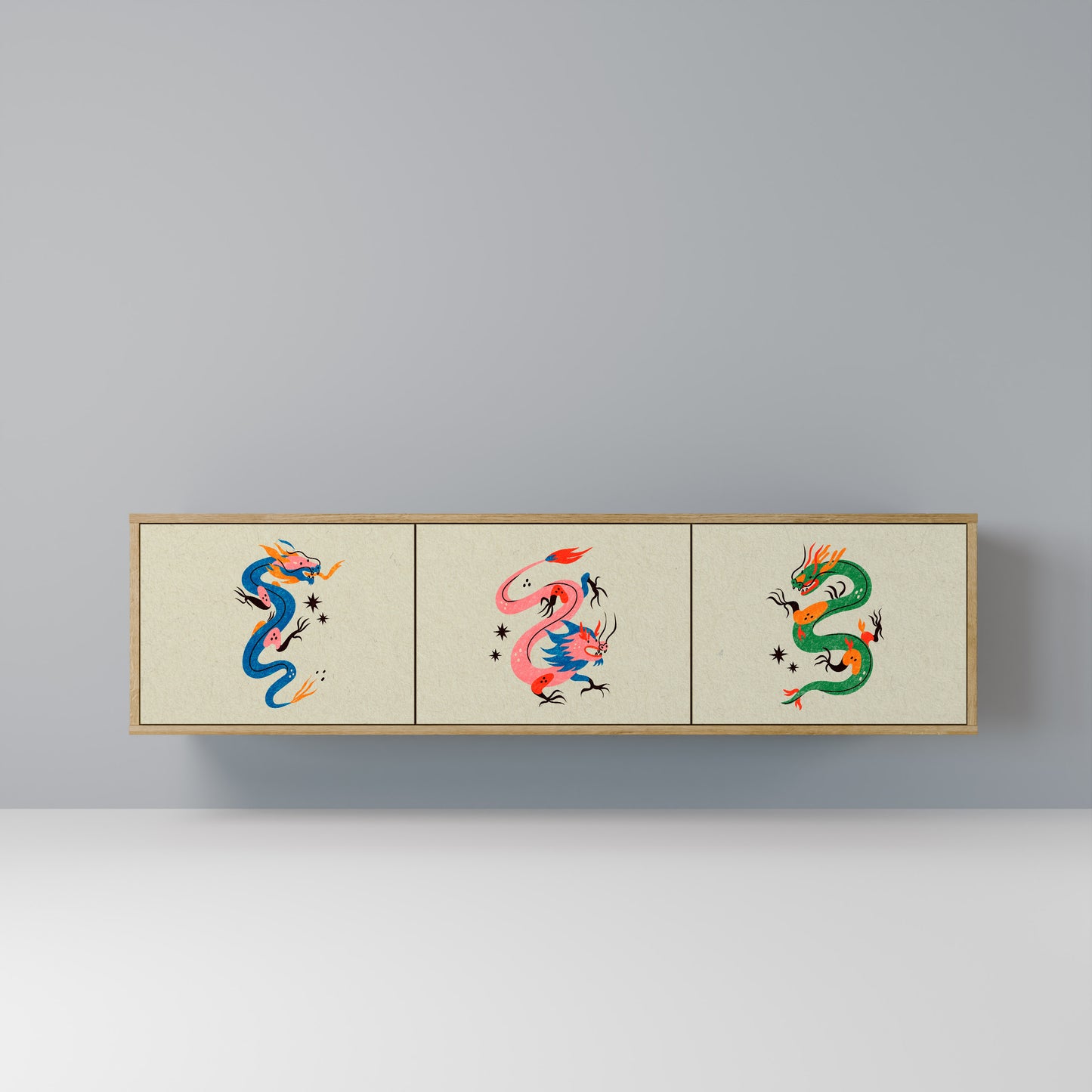 Mobile TV 3 ante CREATURE MITOLOGICHE in effetto rovere