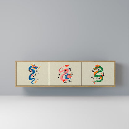 Mobile TV 3 ante CREATURE MITOLOGICHE in effetto rovere