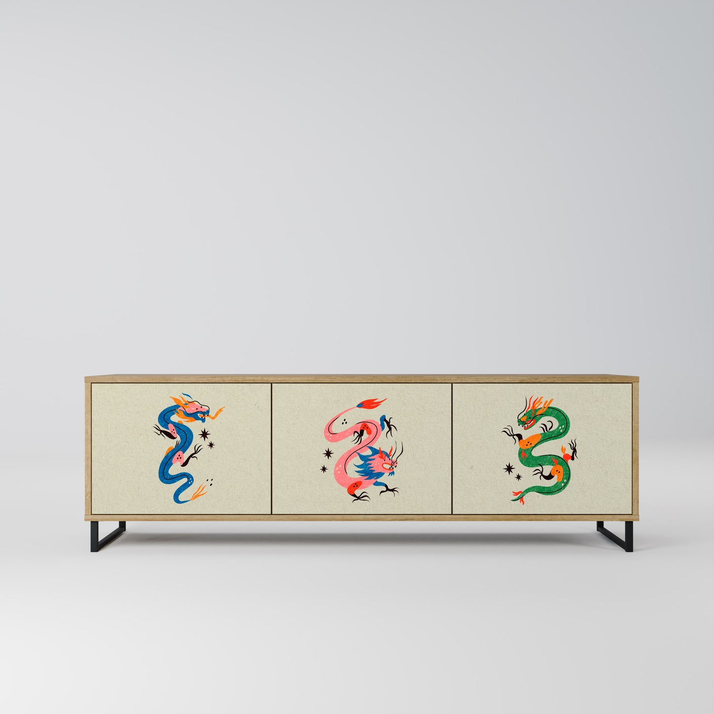 Mobile TV 3 ante CREATURE MITOLOGICHE in effetto rovere