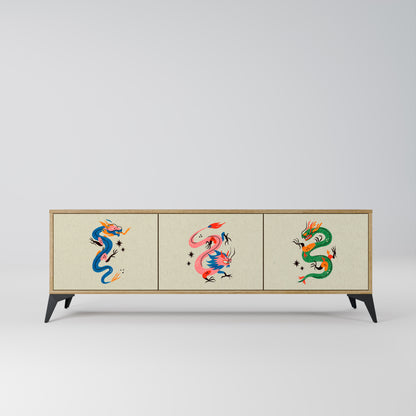 Mobile TV 3 ante CREATURE MITOLOGICHE in effetto rovere