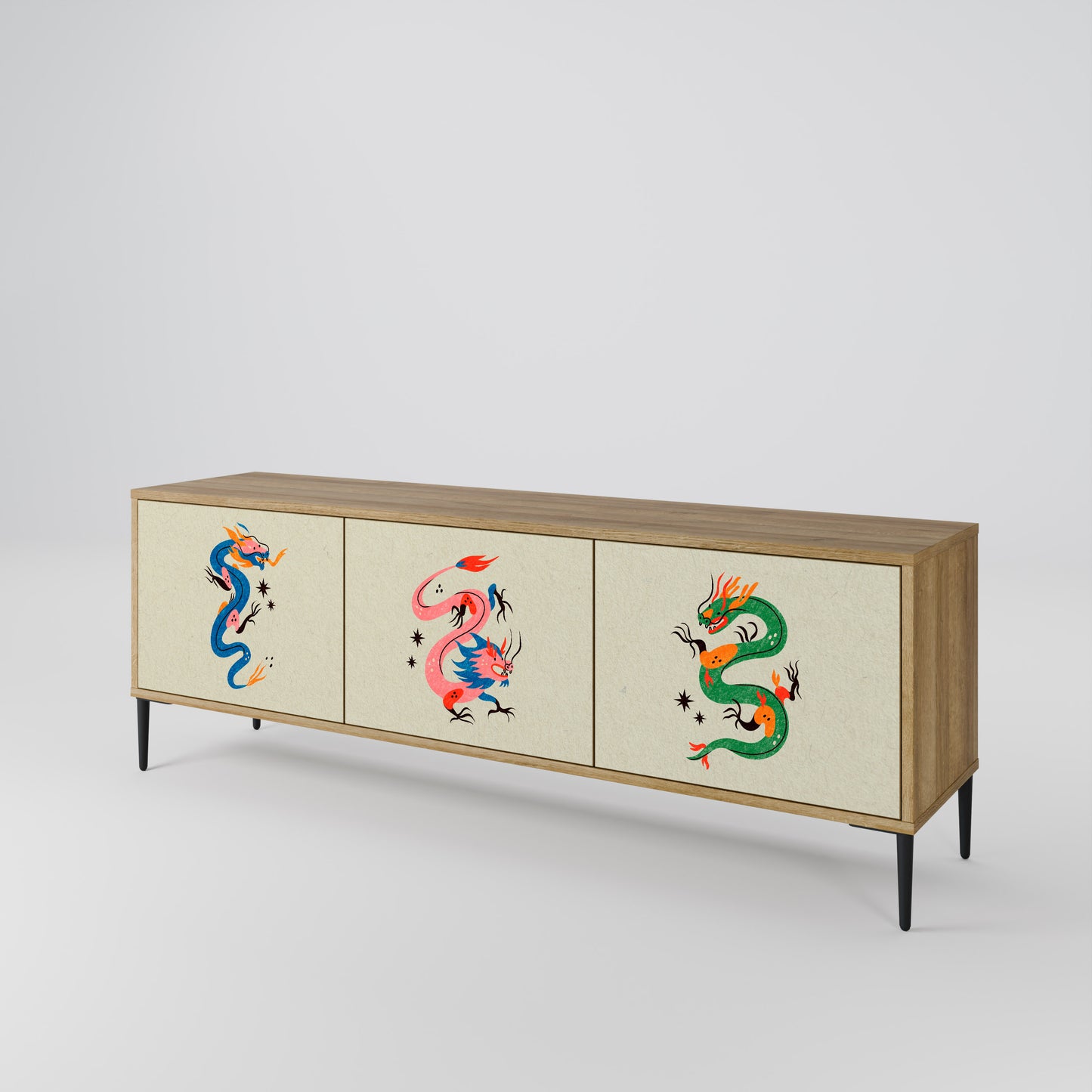 Mobile TV 3 ante CREATURE MITOLOGICHE in effetto rovere