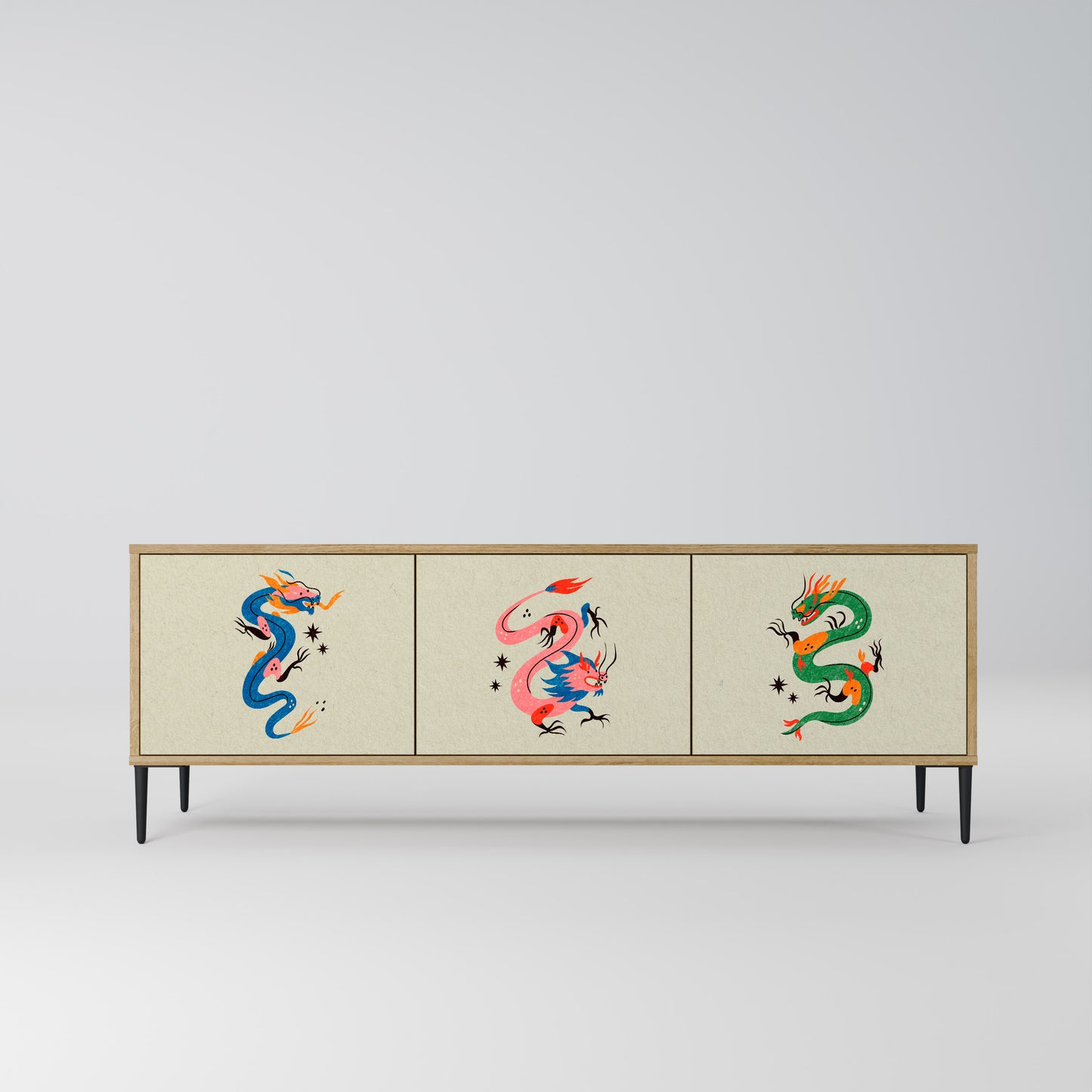 Mobile TV 3 ante CREATURE MITOLOGICHE in effetto rovere
