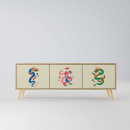 Mobile TV 3 ante CREATURE MITOLOGICHE in effetto rovere