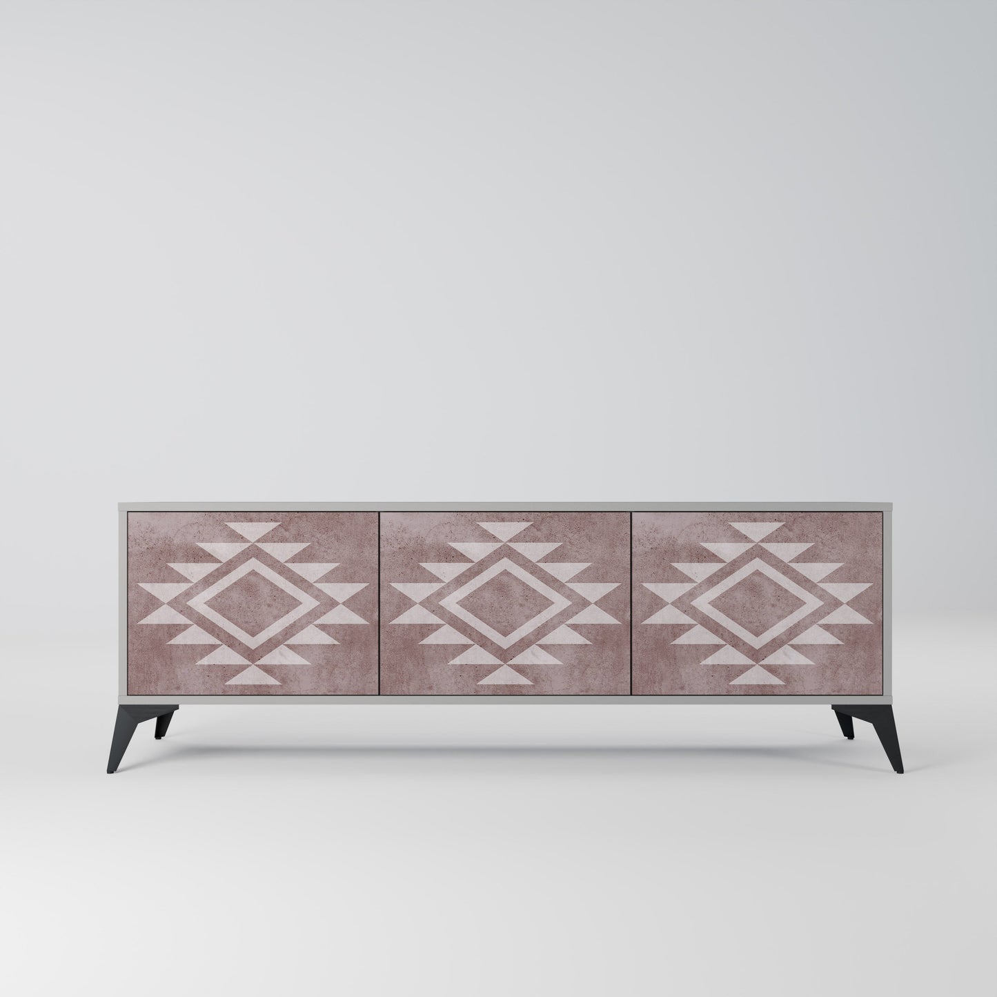 MARVEL MOSAIC 3-Door TV Stand in Grey Finish
