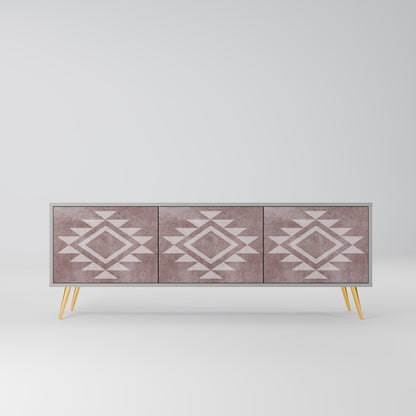 MARVEL MOSAIC 3-Door TV Stand in Grey Finish