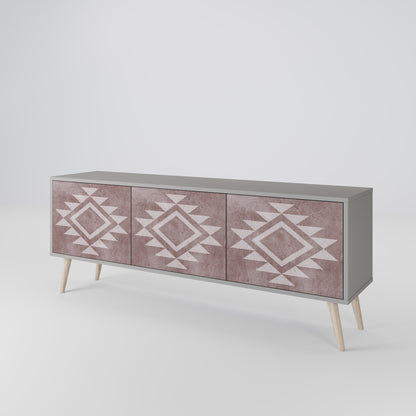 MARVEL MOSAIC 3-Door TV Stand in Grey Finish