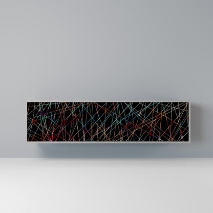 LUMINOUS SNARE 3-Door TV Stand in Grey Finish