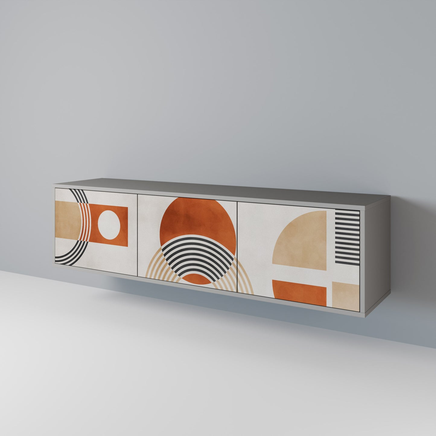 Mobile TV SPACE AROUND a 3 ante in finitura grigia