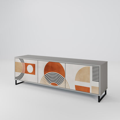 Mobile TV SPACE AROUND a 3 ante in finitura grigia