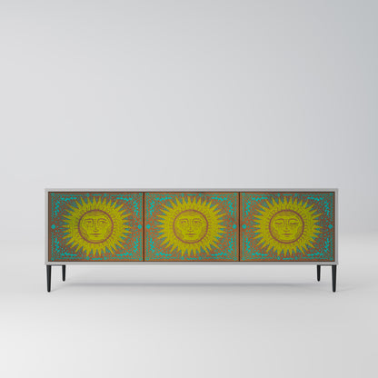 SUNSHINE EULOGY 3-Door TV Stand in Grey Finish