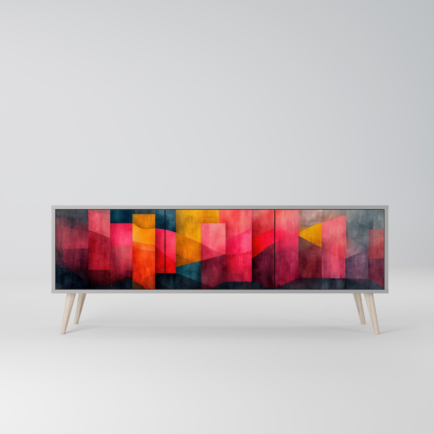 COLORFUL SOUNDS 3-Door TV Stand in Grey Finish