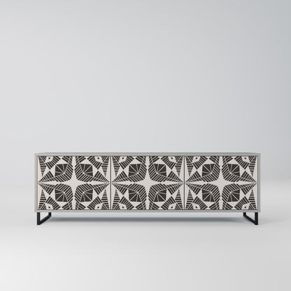 MONOCHROME NEXUS 3-Door TV Stand in Grey Finish