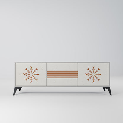 DAILY HARMONY 3-Door TV Stand in Grey Finish