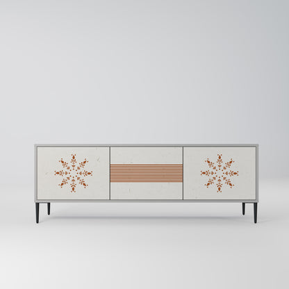 DAILY HARMONY 3-Door TV Stand in Grey Finish