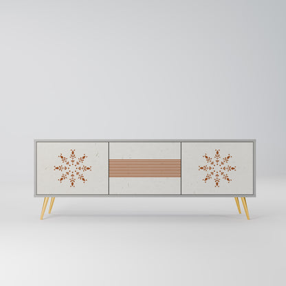 DAILY HARMONY 3-Door TV Stand in Grey Finish