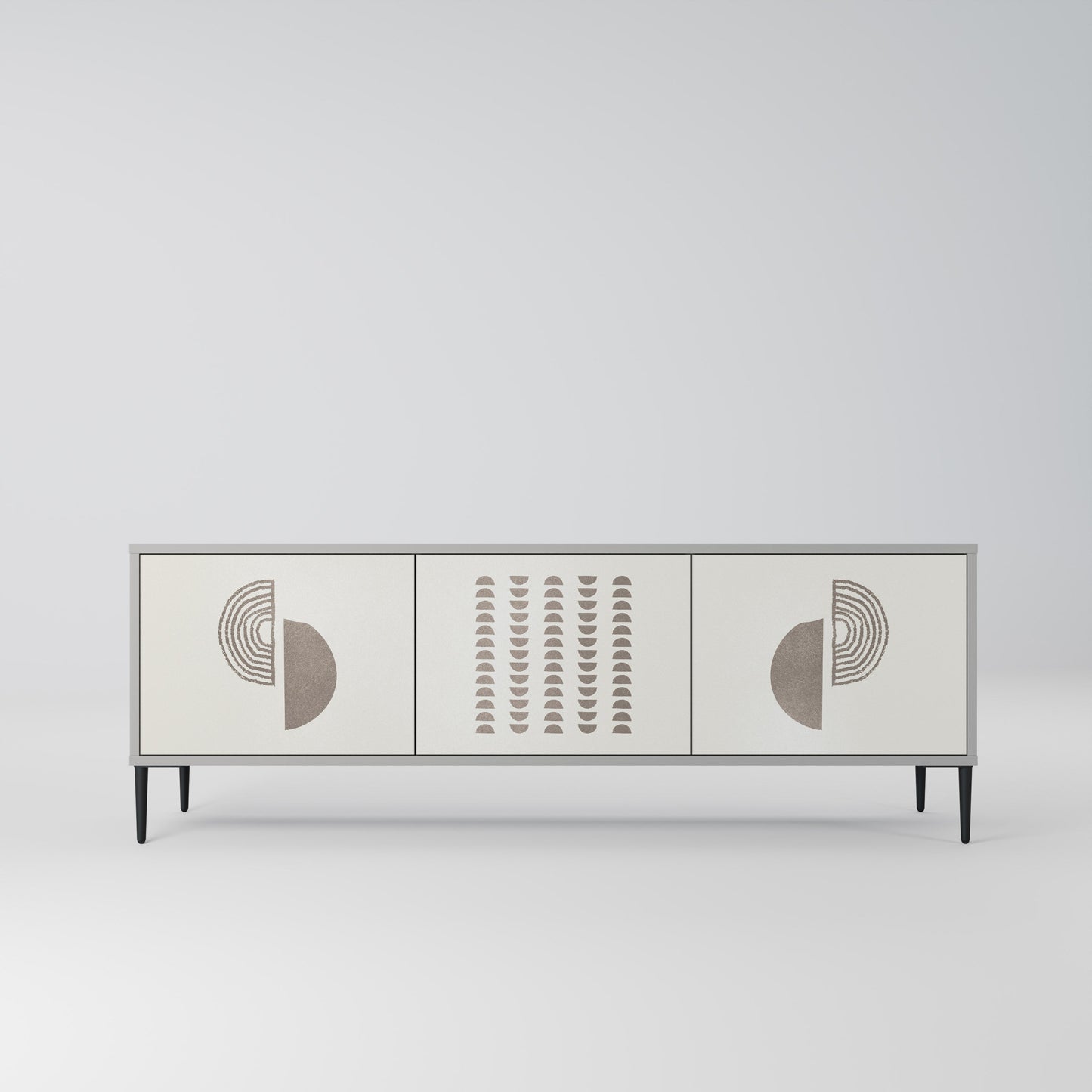 HARMONY ESSENCE 3-Door TV Stand in Grey Finish