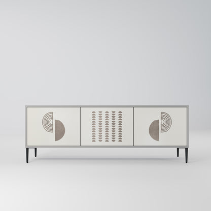 HARMONY ESSENCE 3-Door TV Stand in Grey Finish