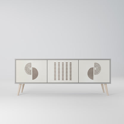 HARMONY ESSENCE 3-Door TV Stand in Grey Finish