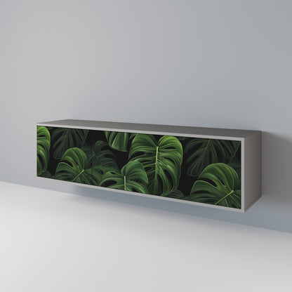 INFINITE MONSTERA 3-Door TV Stand in Grey Finish