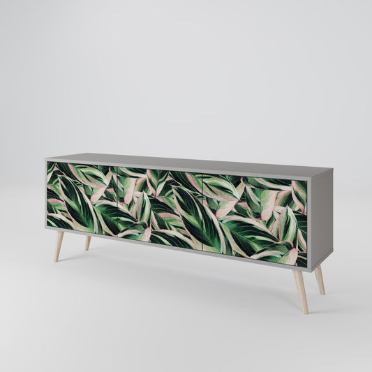 EERIE STROMANTHE 3-Door TV Stand in Grey Finish