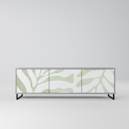 BOTANICAL SPARK 3-Door TV Stand in Grey Finish