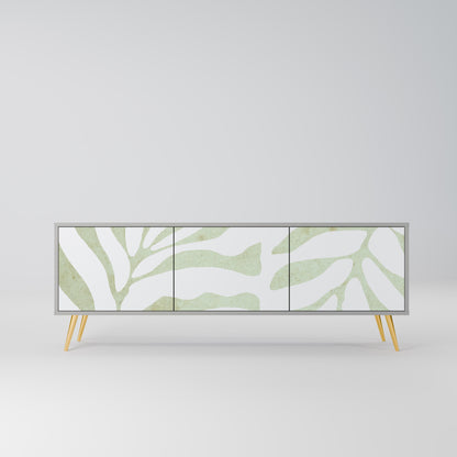 BOTANICAL SPARK 3-Door TV Stand in Grey Finish