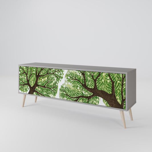 WILDERNESS DASH 3-Door TV Stand in Grey Finish