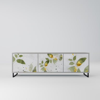 ELEGANT BOTANICS 3-Door TV Stand in Grey Finish
