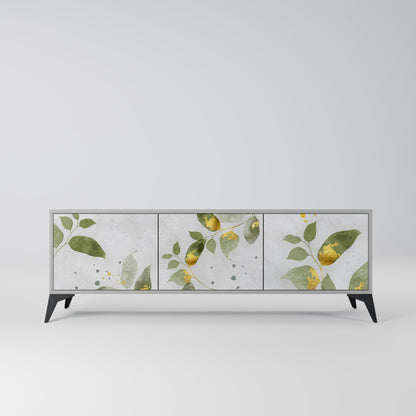 ELEGANT BOTANICS 3-Door TV Stand in Grey Finish