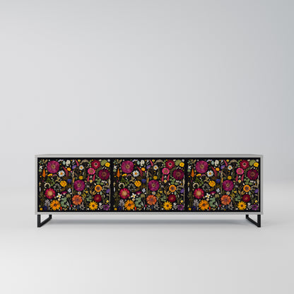 MIDNIGHT GARDEN Mobile TV a 3 Ante in Finitura Grigia