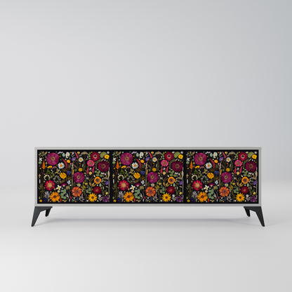 MIDNIGHT GARDEN Mobile TV a 3 Ante in Finitura Grigia