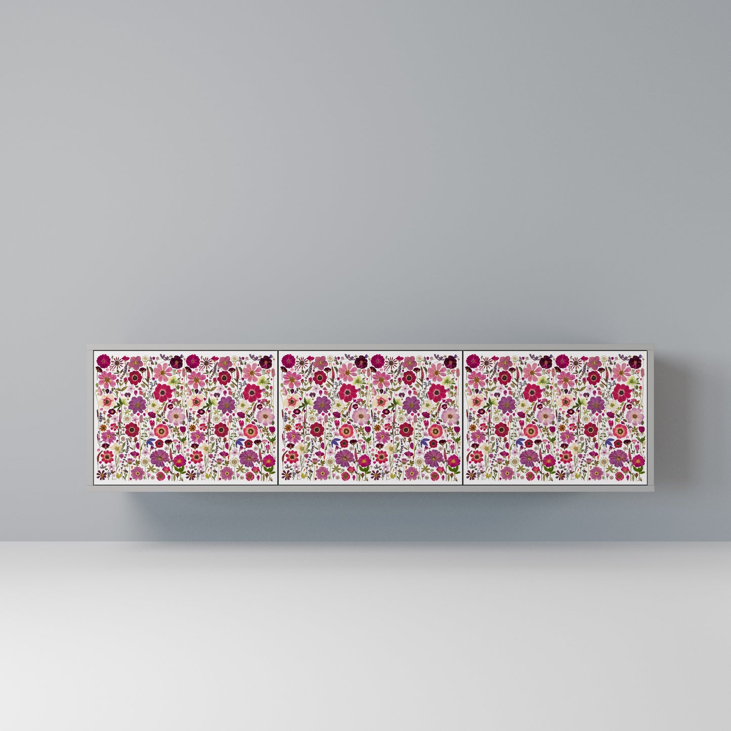 PETAL GARDEN Mobile TV a 3 Ante in Finitura Grigia