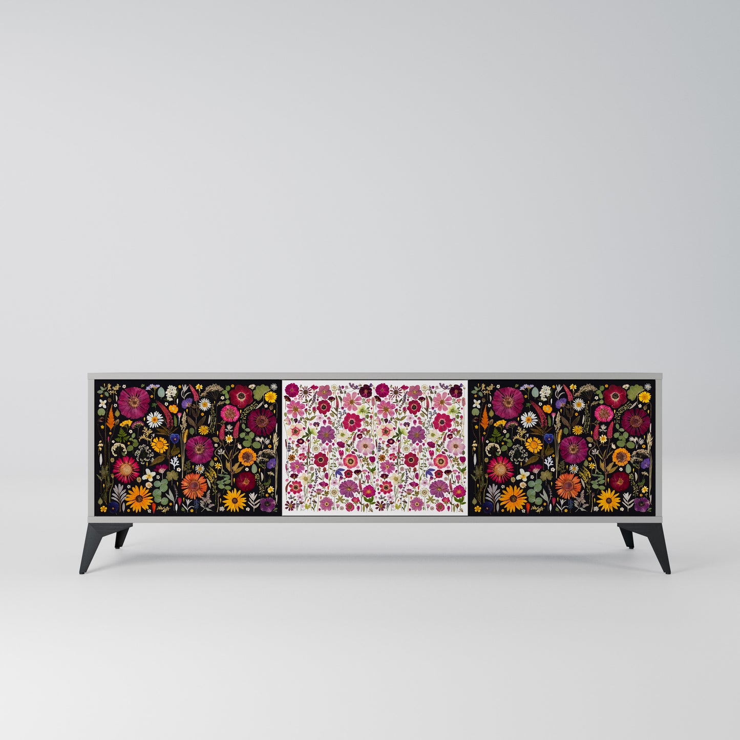 DAYNITE GARDEN Mobile TV a 3 Ante in Finitura Grigia