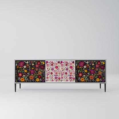 DAYNITE GARDEN Mobile TV a 3 Ante in Finitura Grigia