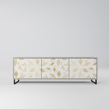 SPOTTED DAZE 3-Door TV Stand in Grey Finish