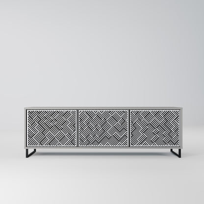 TEMPORARY SEQUENCE 3-Door TV Stand in Grey Finish