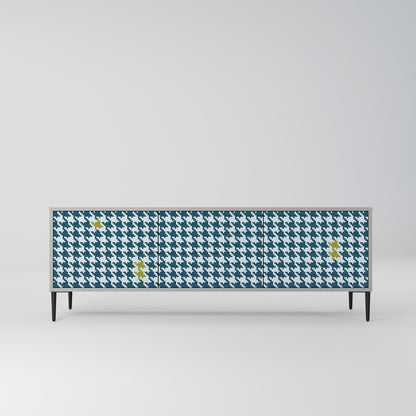 OUT OF CONTEXT 3-Door TV Stand in Grey Finish