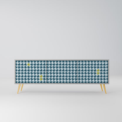 OUT OF CONTEXT 3-Door TV Stand in Grey Finish