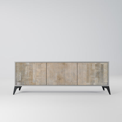 SCREEN ERROR 3-Door TV Stand in Grey Finish