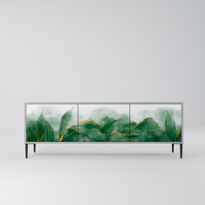 EXPENSIVE NATURE 3-Door TV Stand in Grey Finish