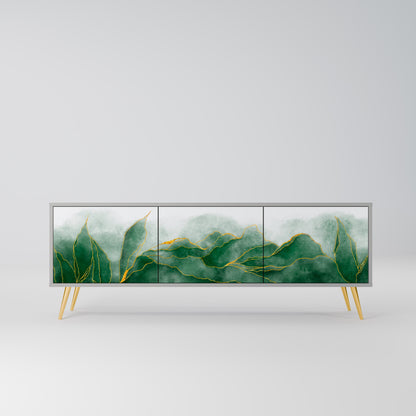 EXPENSIVE NATURE 3-Door TV Stand in Grey Finish