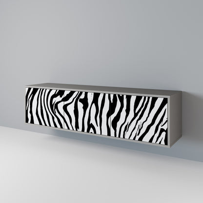 SPLENDID ZEBRA 3-Door TV Stand in Grey Finish