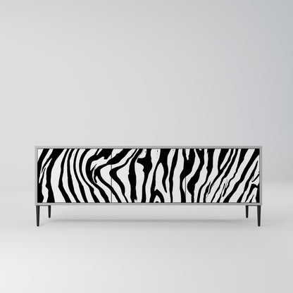 SPLENDID ZEBRA 3-Door TV Stand in Grey Finish